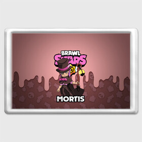 Магнит 45*70 с принтом BRAWL STARS MORTIS в Кировске, Пластик | Размер: 78*52 мм; Размер печати: 70*45 | Тематика изображения на принте: brawl stars | brawl stars mortis | brawler | mortis | бравл старз | бравлер | мортис