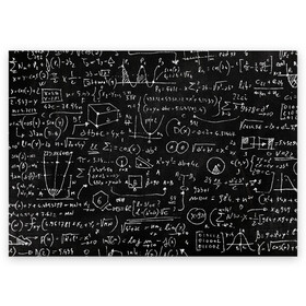 Поздравительная открытка с принтом Математические формулы в Кировске, 100% бумага | плотность бумаги 280 г/м2, матовая, на обратной стороне линовка и место для марки
 | formula | math | school | алгебра | математика | матеша | предметы | теорема | универ | физика | формула | школа