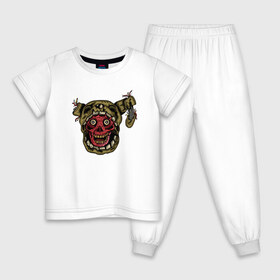 Детская пижама хлопок с принтом FIVE NIGHTS AT FREDDYS в Кировске, 100% хлопок |  брюки и футболка прямого кроя, без карманов, на брюках мягкая резинка на поясе и по низу штанин
 | 