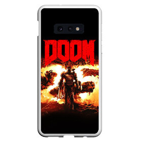 Чехол для Samsung S10E с принтом DOOM 25 years в Кировске, Силикон | Область печати: задняя сторона чехла, без боковых панелей | doom | doom eternal | дум