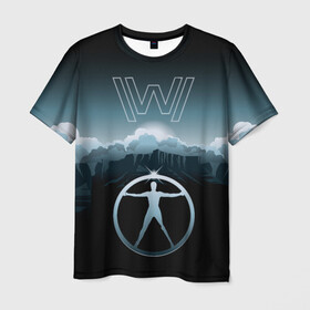 Мужская футболка 3D с принтом Westworld Landscape в Кировске, 100% полиэфир | прямой крой, круглый вырез горловины, длина до линии бедер | vdosadir | westworld | джонатан нолан | западный мир | лиза джой | мир дикого запада | пейзаж