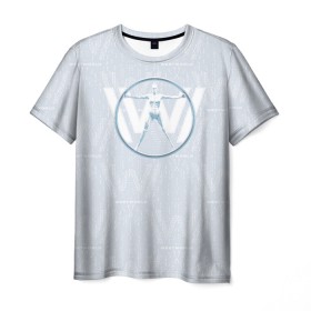 Мужская футболка 3D с принтом Westworld в Кировске, 100% полиэфир | прямой крой, круглый вырез горловины, длина до линии бедер | vdosadir | westworld | джонатан нолан | западный мир | лиза джой | мир дикого запада