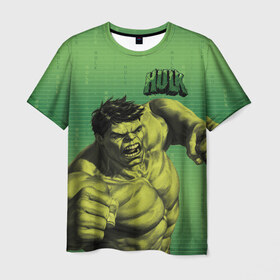 Мужская футболка 3D с принтом Hulk в Кировске, 100% полиэфир | прямой крой, круглый вырез горловины, длина до линии бедер | avengers | bruce banner | hulk | marvel | vdzabma | брюс баннер | комикс | марвел | мстители | халк
