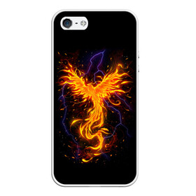 Чехол для iPhone 5/5S матовый с принтом Phoenix в Кировске, Силикон | Область печати: задняя сторона чехла, без боковых панелей | beast | bird | creature | fire | flame | myth | mythical | phoenix | space | зверь | космос | миф | мифические | мифическое | огонь | пламя | птица | существо | феникс