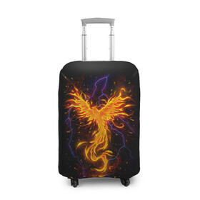 Чехол для чемодана 3D с принтом Phoenix в Кировске, 86% полиэфир, 14% спандекс | двустороннее нанесение принта, прорези для ручек и колес | beast | bird | creature | fire | flame | myth | mythical | phoenix | space | зверь | космос | миф | мифические | мифическое | огонь | пламя | птица | существо | феникс