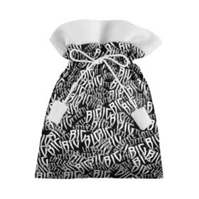 Подарочный 3D мешок с принтом Little Big в Кировске, 100% полиэстер | Размер: 29*39 см | littlebig | skibidi | биг | большой | литл | литлбиг | лого | маленький | паттрен | скибиди | черно белый