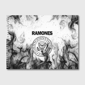 Альбом для рисования с принтом RAMONES в Кировске, 100% бумага
 | матовая бумага, плотность 200 мг. | america | ramones | rock | usa | америка | джонни рамон | джоуи рамон | ди ди рамон | клем бурк | кристофер уорд | марки рамон | рамоунз | ричи рамон | рок | сша | томми рамон