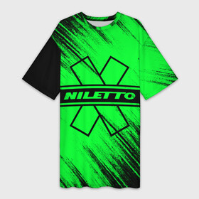 Платье-футболка 3D с принтом NILETTO в Кировске,  |  | logo | niletto | логотип | любимка niletto | нилето