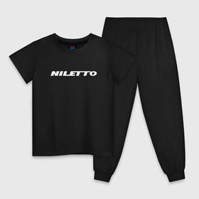 Детская пижама хлопок с принтом Niletto в Кировске, 100% хлопок |  брюки и футболка прямого кроя, без карманов, на брюках мягкая резинка на поясе и по низу штанин
 | logo | niletto | логотип | любимка niletto | нилето