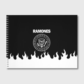 Альбом для рисования с принтом RAMONES в Кировске, 100% бумага
 | матовая бумага, плотность 200 мг. | america | ramones | rock | usa | америка | джонни рамон | джоуи рамон | ди ди рамон | клем бурк | кристофер уорд | марки рамон | рамоунз | ричи рамон | рок | сша | томми рамон