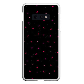 Чехол для Samsung S10E с принтом Butterflies night в Кировске, Силикон | Область печати: задняя сторона чехла, без боковых панелей | butterflies | doodling | fly | night | pattern | stars | textures | tiles | бабочки | дудлинг | звезды | коллаж | ночь | паттерны | полет | порхать | тайлы | текстуры | фон