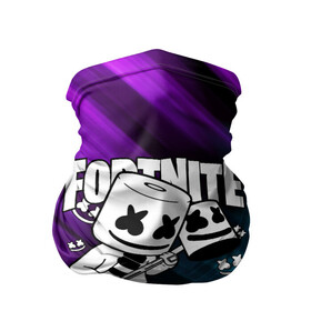 Бандана-труба 3D с принтом FORTNITE X MARSHMELLO в Кировске, 100% полиэстер, ткань с особыми свойствами — Activecool | плотность 150‒180 г/м2; хорошо тянется, но сохраняет форму | fortnite | fortnite 2 | fortnite x | ikonik | marshmello | ninja | ninja streamer | иконик | маршмелло | ниндзя | фортнайт | фортнайт 2 | фортнайт глава 2