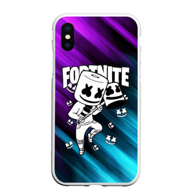 Чехол для iPhone XS Max матовый с принтом FORTNITE X MARSHMELLO в Кировске, Силикон | Область печати: задняя сторона чехла, без боковых панелей | fortnite | fortnite 2 | fortnite x | ikonik | marshmello | ninja | ninja streamer | иконик | маршмелло | ниндзя | фортнайт | фортнайт 2 | фортнайт глава 2