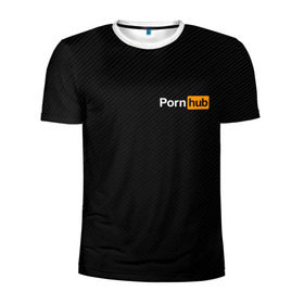 Мужская футболка 3D спортивная с принтом PORNHUB в Кировске, 100% полиэстер с улучшенными характеристиками | приталенный силуэт, круглая горловина, широкие плечи, сужается к линии бедра | brand | brazzers | hub | mode | бразерс | бренд | мода