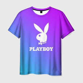 Мужская футболка 3D с принтом PLAYBOY в Кировске, 100% полиэфир | прямой крой, круглый вырез горловины, длина до линии бедер | brand | brazzers | faketaxi | hub | mode | playboy | бразерс | бренд | мода | фейк такси