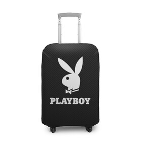 Чехол для чемодана 3D с принтом PLAYBOY | ПЛЕЙБОЙ (Z) в Кировске, 86% полиэфир, 14% спандекс | двустороннее нанесение принта, прорези для ручек и колес | brand | brazzers | faketaxi | hub | mode | playboy | бразерс | бренд | мода | фейк такси