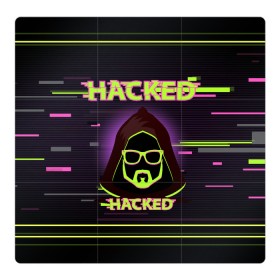 Магнитный плакат 3Х3 с принтом Hacked в Кировске, Полимерный материал с магнитным слоем | 9 деталей размером 9*9 см | cybepunk | hacked | hacker | it | аноним | анонимус | взлом | взломщик | киберпанк | программист | хак | хакер