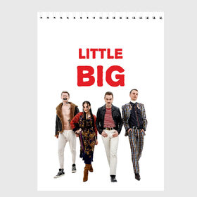 Скетчбук с принтом Little Big в Кировске, 100% бумага
 | 48 листов, плотность листов — 100 г/м2, плотность картонной обложки — 250 г/м2. Листы скреплены сверху удобной пружинной спиралью | little big | евровидение