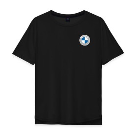 Мужская футболка хлопок Oversize с принтом BMW LOGO 2020 в Кировске, 100% хлопок | свободный крой, круглый ворот, “спинка” длиннее передней части | Тематика изображения на принте: bmw | bmw performance | m | motorsport | performance | бмв | бэха | моторспорт