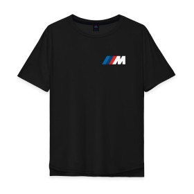 Мужская футболка хлопок Oversize с принтом BMW ///M LOGO 2020 в Кировске, 100% хлопок | свободный крой, круглый ворот, “спинка” длиннее передней части | bmw | bmw motorsport | bmw performance | carbon | m | motorsport | performance | sport | бмв | карбон | моторспорт | спорт