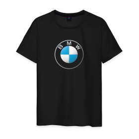 Мужская футболка хлопок с принтом BMW LOGO 2020 в Кировске, 100% хлопок | прямой крой, круглый вырез горловины, длина до линии бедер, слегка спущенное плечо. | bmw | bmw motorsport | bmw performance | carbon | m | motorsport | performance | sport | бмв | карбон | моторспорт | спорт