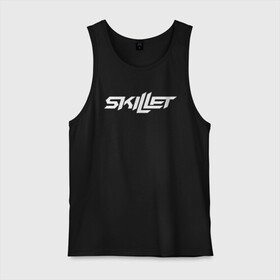 Мужская майка хлопок с принтом Skillet Logo | Скиллет лого (Z) в Кировске, 100% хлопок |  | Тематика изображения на принте: skillet | альтернативный метал | альтернативный рок | джен леджер | джон купер | индастриал метал | кори купер | сет моррисон | хард рок | христианский метал | христианский рок