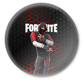 Значок с принтом FORTNITE IKONIK | ФОРТНАЙТ ИКОНИК в Кировске,  металл | круглая форма, металлическая застежка в виде булавки | fortnite | fortnite 2 | fortnite x маршмелло | ikonik | marshmello | ninja | ninja streamer | иконик | ниндзя | фортнайт | фортнайт 2 | фортнайт глава 2