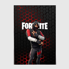 Постер с принтом FORTNITE IKONIK в Кировске, 100% бумага
 | бумага, плотность 150 мг. Матовая, но за счет высокого коэффициента гладкости имеет небольшой блеск и дает на свету блики, но в отличии от глянцевой бумаги не покрыта лаком | fortnite | fortnite 2 | fortnite x маршмелло | ikonik | marshmello | ninja | ninja streamer | иконик | ниндзя | фортнайт | фортнайт 2 | фортнайт глава 2