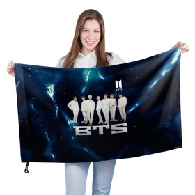 Флаг 3D с принтом BTS в Кировске, 100% полиэстер | плотность ткани — 95 г/м2, размер — 67 х 109 см. Принт наносится с одной стороны | bangtanboys | blackpink | bts | btsarmy | jhope | jimin | jin | jungkook | kimtaehyung | kpop | suga | taehyung | бтс | кпоп