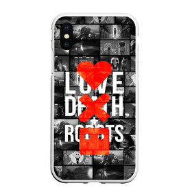 Чехол для iPhone XS Max матовый с принтом LOVE DEATH ROBOTS (LDR) в Кировске, Силикон | Область печати: задняя сторона чехла, без боковых панелей | death | fantastic | future | ldr | love | love death and robots | love death robots | netflix | robots | sci fi | будущее | лдр | любовь | нетфликс | роботы | фантастика