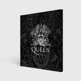 Холст квадратный с принтом QUEEN | КВИН (Z) в Кировске, 100% ПВХ |  | queen | rock | we will rock you | брайан мэи | группа queen | группа квин | джон дикон | квин | королева | король | роджер тейлор | рок | фредди меркьюри