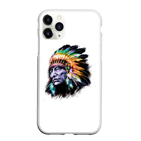 Чехол для iPhone 11 Pro Max матовый с принтом Индеец в Кировске, Силикон |  | art | wolf | америка | вождь | волк | голова | индеец | майя | навахо | парню | перья | племя | портрет | прикольная | сша | человек | чероки