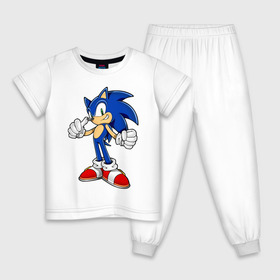 Детская пижама хлопок с принтом Sonic в Кировске, 100% хлопок |  брюки и футболка прямого кроя, без карманов, на брюках мягкая резинка на поясе и по низу штанин
 | доктор эггман | ёж соник | соник | соник в кино