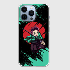 Чехол для iPhone 13 Pro с принтом Kimetsu no yaiba зеленые штрихи в Кировске,  |  | demon slayer | kimetsu no yaiba | nezuko | shinobu | slayer | tanjiro | zenitsu | гию томиока | зенитцу | иноске хашибира | клинок рассекающий демонов | незуко | танджиро | шинобу кочо