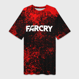 Платье-футболка 3D с принтом FARCRY в Кировске,  |  | far cry | far cry 5 | far cry new dawn | far cry primal | farcry | fc 5 | fc5 | game | new dawn | primal | игры | постапокалипсис | фар край | фар край 5