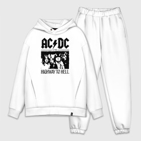 Мужской костюм хлопок OVERSIZE с принтом AC DC highway to hell в Кировске,  |  | ac dc | acdc | acdc ас дс | angus | back in black | highway to hell | mckinnon | young | австралийская | ангус янг | ас дс | асдс | блюз | в форме | гитара | группа | крис слэйд | метал | молния | музыка | п | певец | рок | рок н ролл