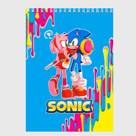Скетчбук с принтом Sonic в Кировске, 100% бумага
 | 48 листов, плотность листов — 100 г/м2, плотность картонной обложки — 250 г/м2. Листы скреплены сверху удобной пружинной спиралью | game | sega | sonic the hedgehog | sonik | игра | комиксы | мультфильм | соник