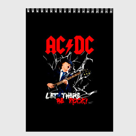 Скетчбук с принтом AC DC let there be rock! в Кировске, 100% бумага
 | 48 листов, плотность листов — 100 г/м2, плотность картонной обложки — 250 г/м2. Листы скреплены сверху удобной пружинной спиралью | Тематика изображения на принте: ac dc | acdc | acdc ас дс | angus | back in black | highway to hell | mckinnon | young | австралийская | ангус янг | ас дс | асдс | блюз | в форме | гитара | группа | крис слэйд | метал | молния | музыка | п | певец | рок | рок н ролл