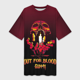 Платье-футболка 3D с принтом Out for blood в Кировске,  |  | order in decline | punk | punk rock | rock | sum 41 | sum41 | марк спиколак | панк рок | поп панк | рок | рок группа | сам фоти уан