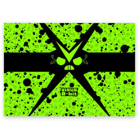 Поздравительная открытка с принтом Brawl Stars: VIRUS 8-BIT в Кировске, 100% бумага | плотность бумаги 280 г/м2, матовая, на обратной стороне линовка и место для марки
 | 8 bit | 8bit | brawl | crow | game | leon | sally | spike | stars | virus | бравл | ворон | игра | леон | салли | спайк | старз | старс