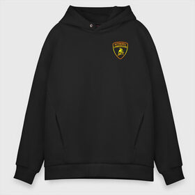 Мужское худи Oversize хлопок с принтом lamborghini Logo Gold в Кировске, френч-терри — 70% хлопок, 30% полиэстер. Мягкий теплый начес внутри —100% хлопок | боковые карманы, эластичные манжеты и нижняя кромка, капюшон на магнитной кнопке | Тематика изображения на принте: audi | auto | aventador | lamborghini | murcielago | urus | авто | автомобиль | ам | ламба | ламборгини | машина | машины | спорткар | урус