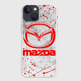 Чехол для iPhone 13 mini с принтом MAZDA RED LOGO | МАЗДА ЛОГО в Кировске,  |  | Тематика изображения на принте: auto | mazda | mps | sport | авто | автомобиль | автомобильные | бренд | мазда | марка | машины | мпс | спорт