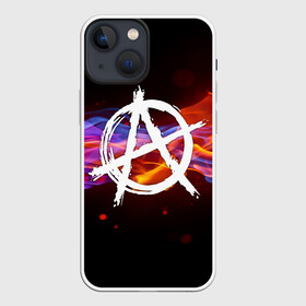 Чехол для iPhone 13 mini с принтом АНАРХИЯ | ANARCHY в Кировске,  |  | anarchy | bright | fire | flame | heat | light | riot | rock | wildfire | анархия | бунт | знаки | искры | музыка | огненный | огонь | панки | пламя | пожар | рок | символ