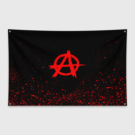 Флаг-баннер с принтом АНАРХИЯ ANARCHY в Кировске, 100% полиэстер | размер 67 х 109 см, плотность ткани — 95 г/м2; по краям флага есть четыре люверса для крепления | anarchy | riot | rock | анархия | бунт | знаки | музыка | панки | рок | символ
