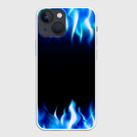 Чехол для iPhone 13 mini с принтом Синий Огонь в Кировске,  |  | абстракция | блеск | волны | дракон | дым | крутой | линии | неон | неоновый | ночь | огненный | огни | огонь | пламя | свет | синий | сияние | яркий