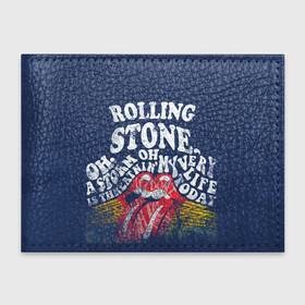 Обложка для студенческого билета с принтом Rolling Stone в Кировске, натуральная кожа | Размер: 11*8 см; Печать на всей внешней стороне | Тематика изображения на принте: mick jagger | music | rock | rolling stones | музыка | рок