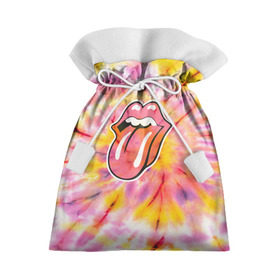 Подарочный 3D мешок с принтом Rolling Stones tie-dye в Кировске, 100% полиэстер | Размер: 29*39 см | mick jagger | music | rock | rolling stones | музыка | рок