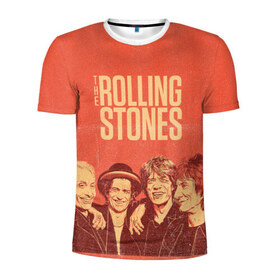 Мужская футболка 3D спортивная с принтом The Rolling Stones в Кировске, 100% полиэстер с улучшенными характеристиками | приталенный силуэт, круглая горловина, широкие плечи, сужается к линии бедра | mick jagger | music | rock | rolling stones | музыка | рок