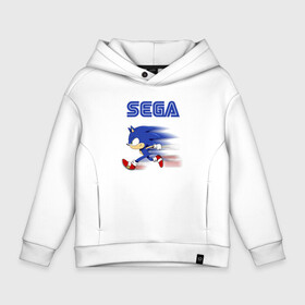 Детское худи Oversize хлопок с принтом SEGA. в Кировске, френч-терри — 70% хлопок, 30% полиэстер. Мягкий теплый начес внутри —100% хлопок | боковые карманы, эластичные манжеты и нижняя кромка, капюшон на магнитной кнопке | game | sega | sonic | sonic the hedgehog | видеоигра | доктор эггман | звуковой | игра | со скоростью звука | соник | соник в кино