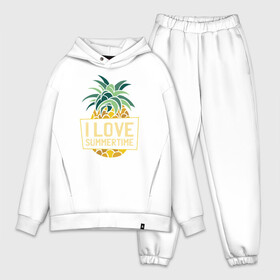 Мужской костюм хлопок OVERSIZE с принтом Я люблю Лето Ананас в Кировске,  |  | pineapple | summer | summertime | ананас | летние | лето | море | морские | отдых | отпуск